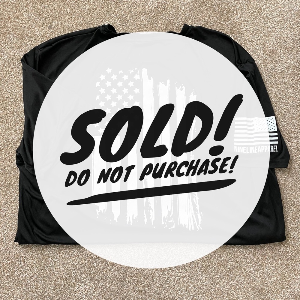 **SOLD** Nine Line Apparel • Black White Flag Tee